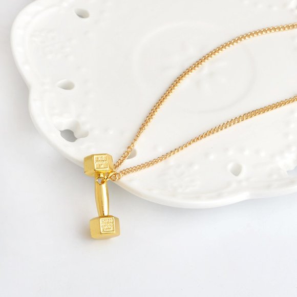 Girl Power Crossfit Dumbbell Necklace - Picture 3 of 3